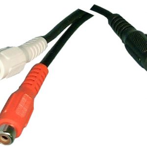 Audio Cable, Y Adapter, 3.5mm Stereo to (2)RCA Female, 6ft, 44-284b Philmore