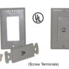 Telephone Jack and Wall Plate, 6P6C, Grey