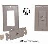 Telephone Jack and Wall Plate, 6P4C, Decora, Grey