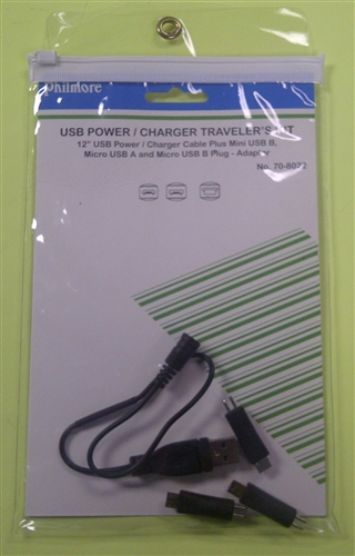 USB Power/Charger Traveller's Kit