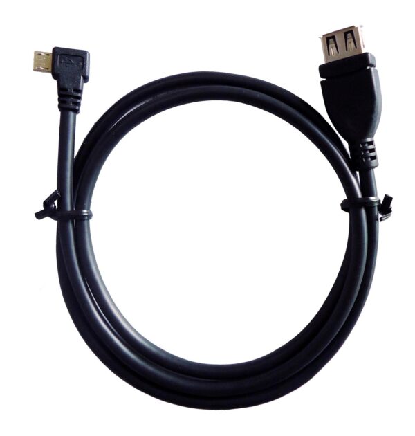 USB 2.0 Cables, "A" Female to R/A Micro USB "B" Adaptor, 3ft