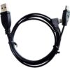 USB "Y" Cable, USB "A" Male to R/A Micro USB B + Mini USB "B" Male, 3ft