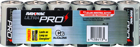 C Industrial Alkaline, Rayovac 6/PK   AL-C GEN, battery, batteries