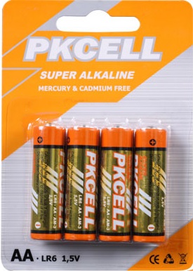 AA Alkaline Battery, 4/Card    LR6-4B