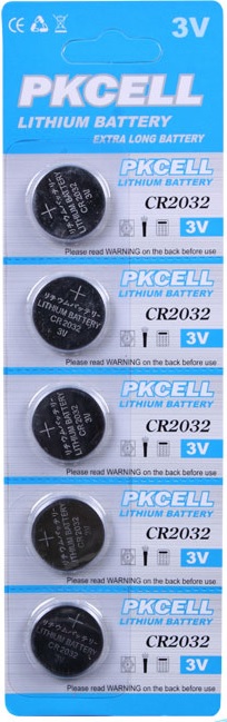 3v Lithium Coin Cell Battery,   CR2032 PKCell