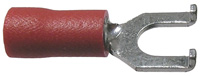 Flanged Spade Terminal, Insulated, 22-16(Red), #6,  100/pkg       73-233-100