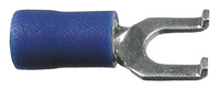 Flanged Spade Terminal, Insulated, 16-14(Blue), #6, 100/pkg       73-243-100