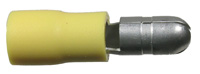 Male Bullet Connector, Insulated, 12-10 (Yellow), .187″, 100/pkg       73-654-100