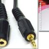3.5MM STEREO MICROPHONE/EARPHONE EXTENSION CORD MALE TO FEMALE     AC-108G
